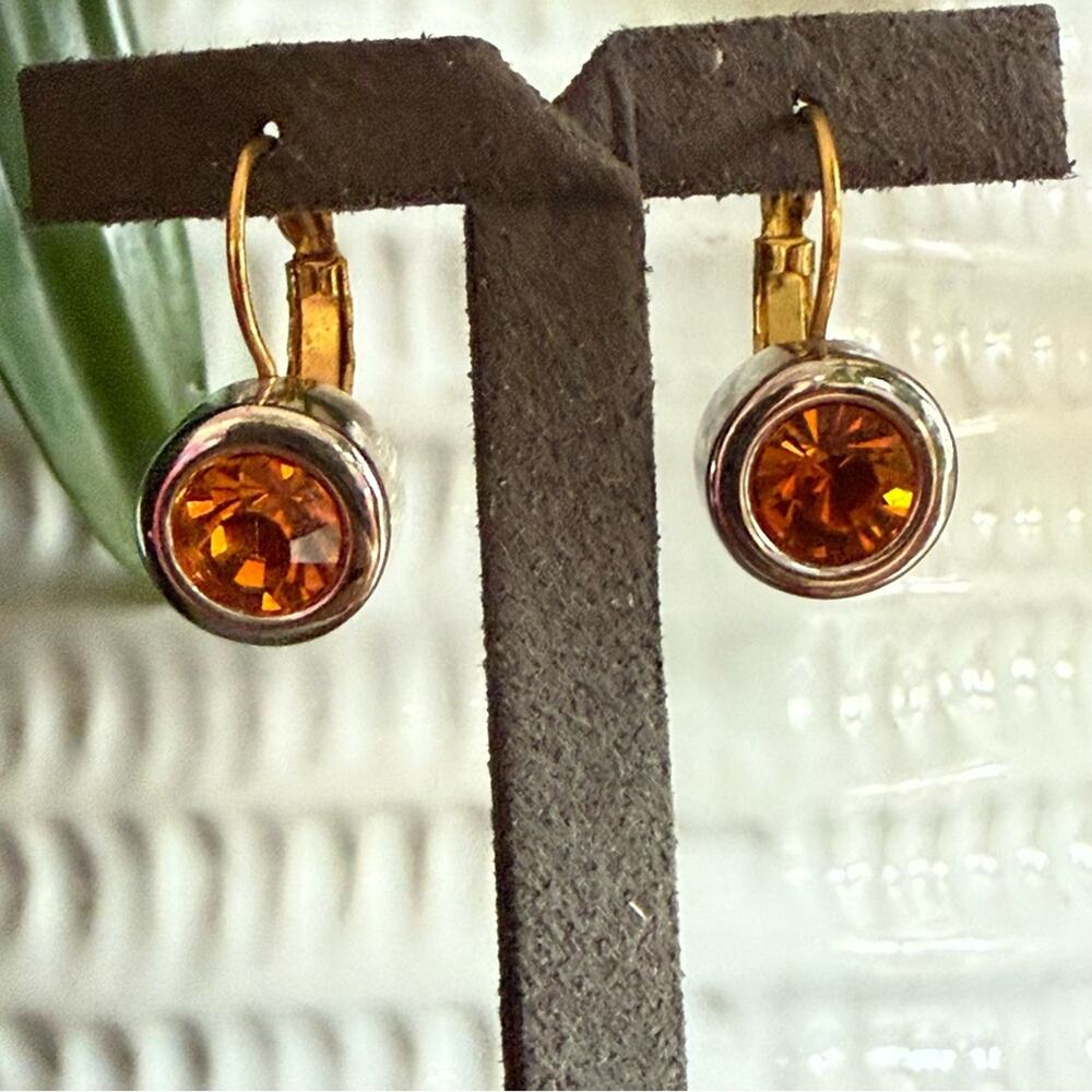 Joan Rivers Silver & Gold Tone Dangle Earrings
